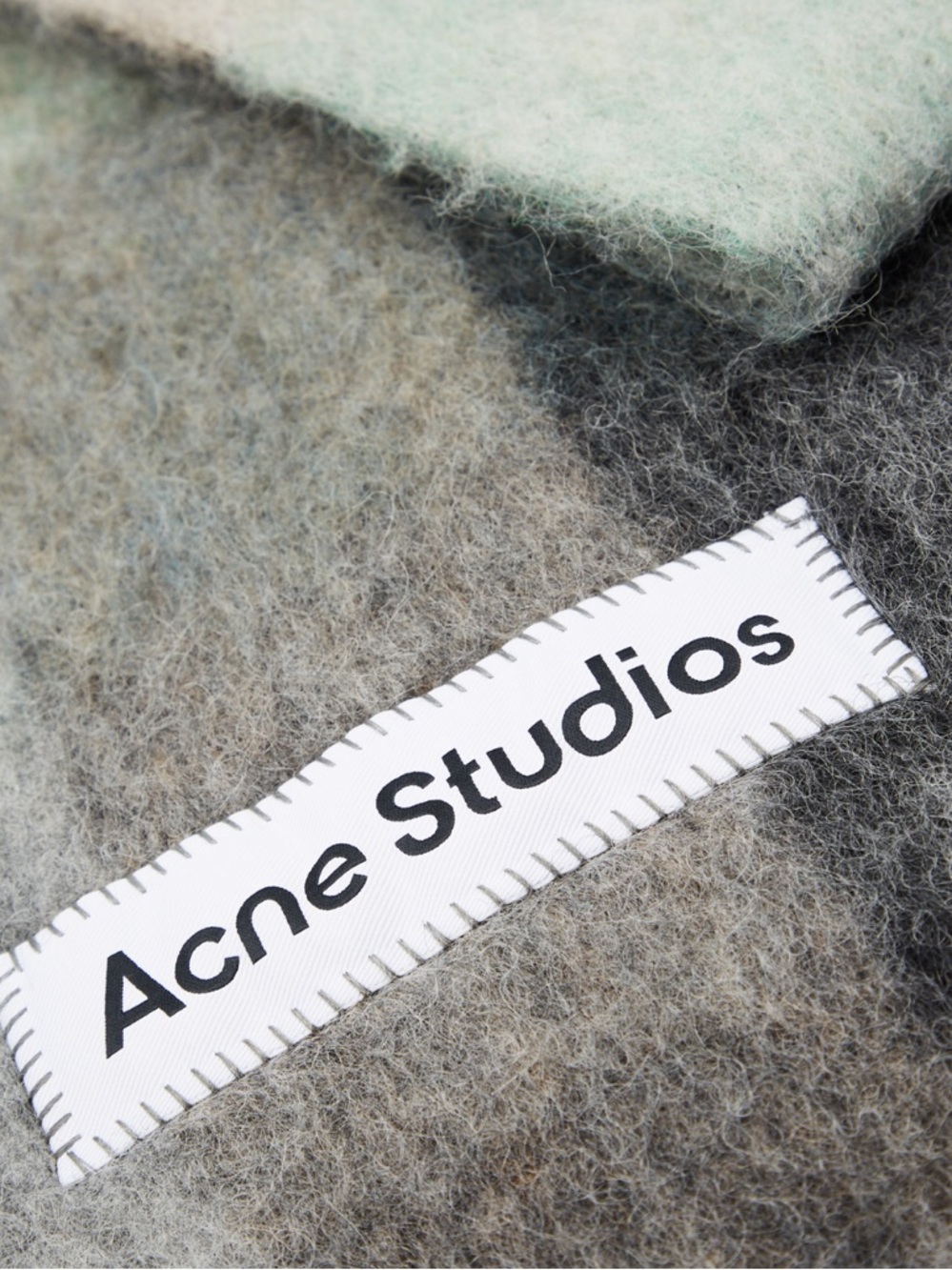 Acne Studios Vally checked alpaca-blend scarf